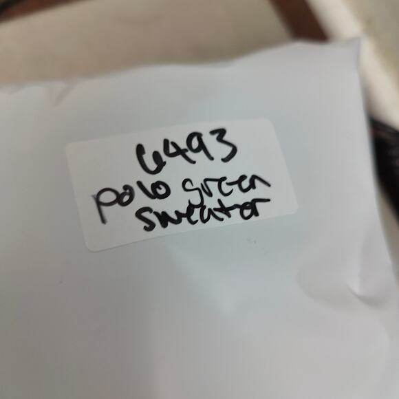 Vintage Polo Ralph Lauren 1/2 Zip Sweater Mens Medium Cotton Olive Green Preppy‎ - Picture 5 of 5